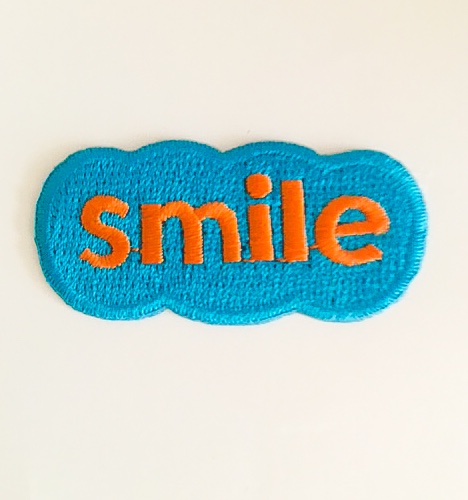 SMILE STICK-ON FABRIC PATCH